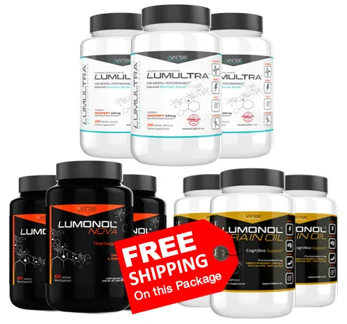 3 Bottle Lumultra + 3 Bottle Nova + 3 Bottle Brain Oil